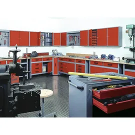 KÜPPER Hängeschrank Rot, Silber