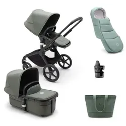 bugaboo Kombikinderwagen Fox 5 mit Zubehör Black/Forest Green