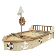 Axi Sandkasten Boot mit Abdeckung Beige