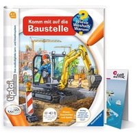 Ravensburger tiptoi ® Buch - Komm mit auf die Baustelle + Kinder Weltkarte - Länder, Tiere, Kontinente