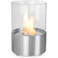 Moritz Ethanol Kamin Tischkamin I 29 x 20 x 20 cm Edelstahl I Tischfeuer rund I 500 ml Edelstahldose I Bioethanol Kamin I Bio Ethanol Kaminofen Indoor