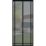 Sekey Fliegengitter Balkontür zuschneidbar – Magnet & selbstklebend, ohne Bohren | Insektenschutzvorhang für Balkon-, Terrassen- und Zimmertüren, 160x230 cm, Schwarz