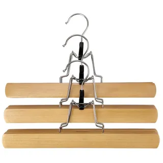 Trendline Hosenklemmbügel Holz Natur 3 Stück