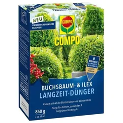 COMPO Buchsbaum- und Ilex Langzeit-Dünger, 6 Monate Langzeitwirkung, 850 g, 17 m2, 23852