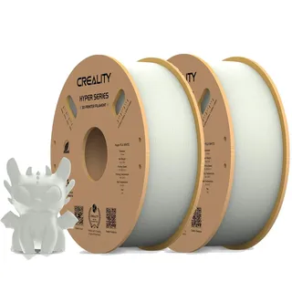 Creality Hyper PLA Filament Set, 1,75mm, 2KG für 3D Drucker, 2 x 1kg, - Weiß - Weiß