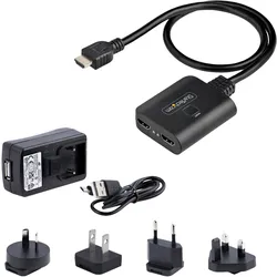 StarTech.com 2-Port HDMI Splitter, 4K 60Hz HDMI 2.0 Video, 4K HDMI Splitter 1 In