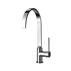 Herzbach Design New Küchenarmatur 10.135240.1.01 chrom, Ausladung 22,9 cm, seitliche Betätigung