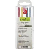 Pica Ersatzminen-Set 4 x graphit, 2 x rot, 2 x gelb