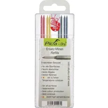 Pica Ersatzminen-Set 4 x graphit, 2 x rot, 2 x gelb