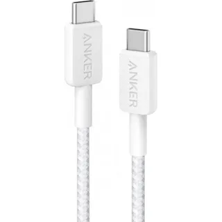 Anker 322 USB-C auf USB-C Kabel 60W 90cm geflochten weiß