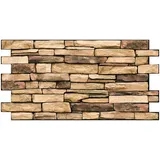 3D Wandpaneele Schieferoptik PVC – 10 Stück / 4,8 m2 Natural Slate, 98×49,8 cm, 1 mm, wasserfest | Wandverkleidung innen für Wohnzimmer, Küche, Bad, TV-Wand | Grace Baltic