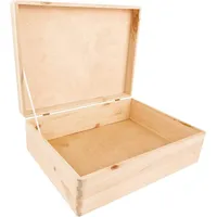 Creative Deco Holzkiste XL 40 x 30 x 14 cm 1-tlg. beige