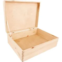 Creative Deco Holzkiste XL 40 x 30 x 14 cm 1-tlg. beige