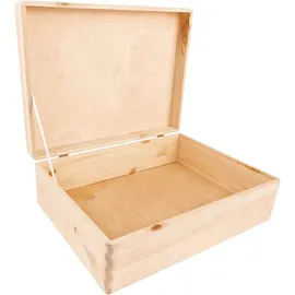 Creative Deco Holzkiste XL 40 x 30 x 14 cm 1-tlg. beige
