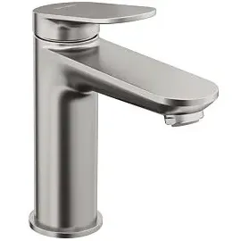Duravit Wave Waschtischarmatur WA1020002070, Ausladung 122 mm, ohne Ablaufgarnitur, Edelstahl gebürstet