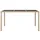 vidaXL Gartentisch 150x90x75 cm Gehärtetes Glas Poly Rattan Beige