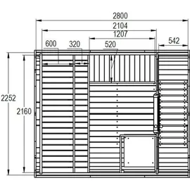 FinnTherm ScandiCube Wave Comfort inkl. 9 kW Ofen + int. Steuerung