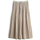 Opus Damen Midirock | Plisseerock RIBANE French A-Linie mit Komfortbund Natural Glaze, 38 - 38