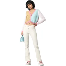 Only ONLBLUSH MID Flared Jeans Beige M/32