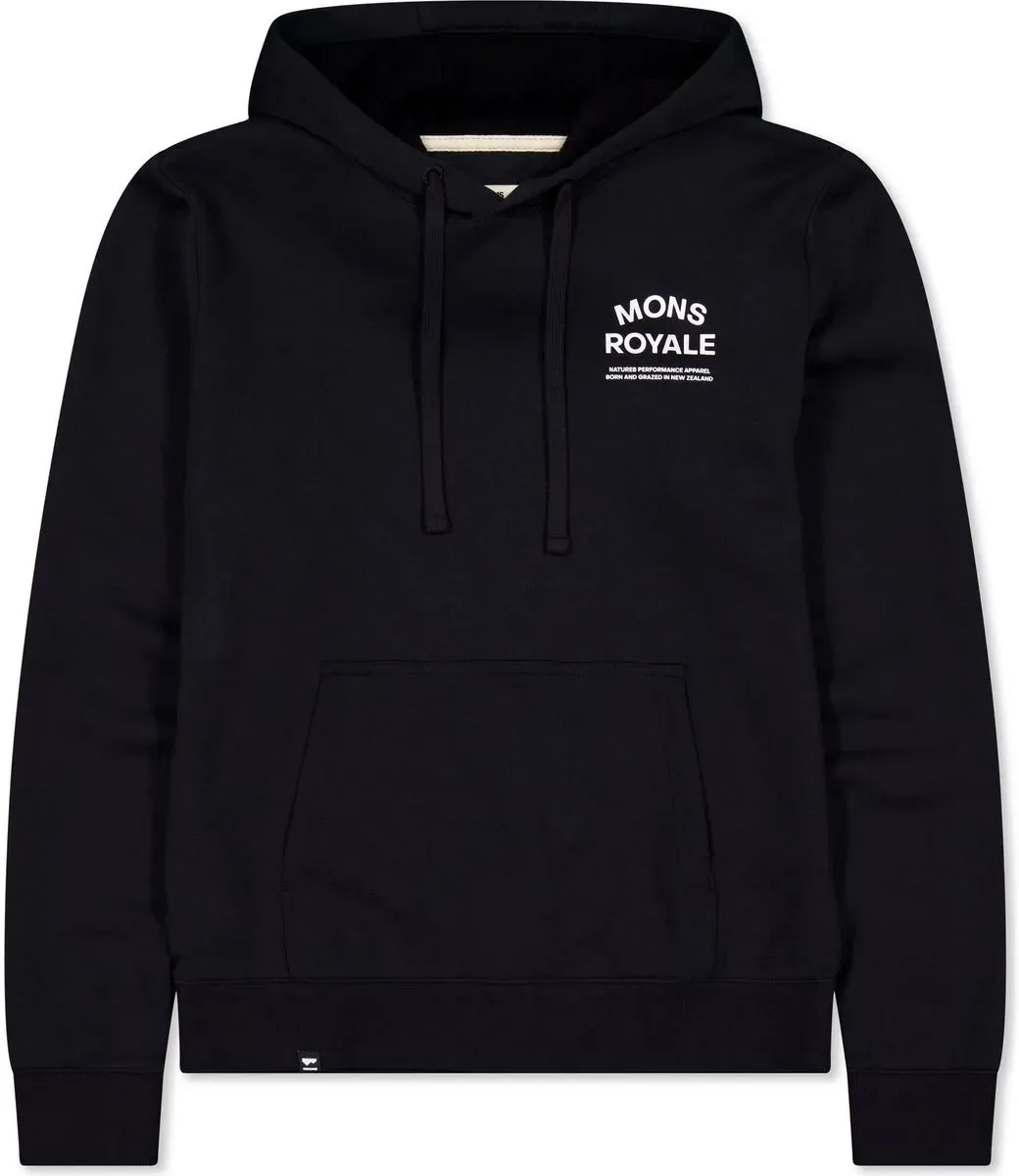 Mons Royale Womens Inversion Merino Hoodie black (1) S