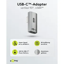 goobay USB-C Adapter 90° Silber