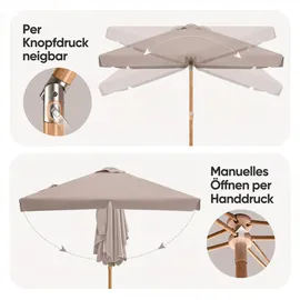 Sekey Balkonschirm 200 x 125 cm Taupe