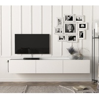 Moebel17 TV-Lowboard Damla weiß B/H/T: ca. 180x29,5x29,5 cm