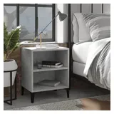 vidaXL Nachtschrank mit Metallbeinen 40 x 30 x 50 cm Betongrau