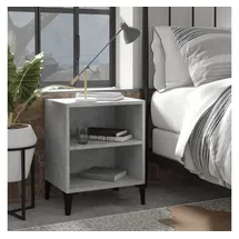 vidaXL Nachtschrank mit Metallbeinen 40 x 30 x 50 cm Betongrau