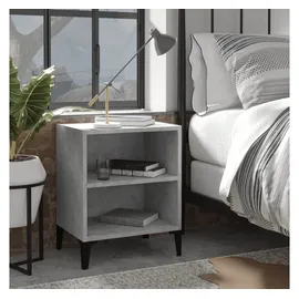 vidaXL Nachtschrank mit Metallbeinen 40 x 30 x 50 cm Betongrau