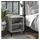 vidaXL Nachtschrank mit Metallbeinen 40 x 30 x 50 cm Betongrau