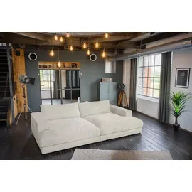 KAWOLA Big Sofa Madeline Cord cremeweiß