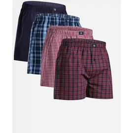 Danish Endurance Boxershorts blau/rot M 6er Pack