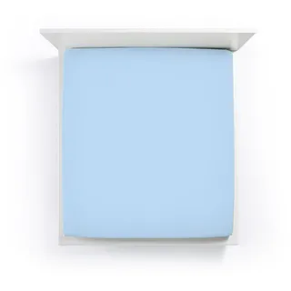 Spannbettlaken Bella Donna Baumwolle-Jersey-Elasthan 200 x 220 - 200 x 240 cm Blau