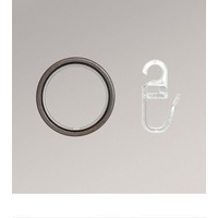 Sichtschutzbefestigung Gardinenringe m. Gleiteinlage für 20mm, LYSEL®, (1-tlg) braun