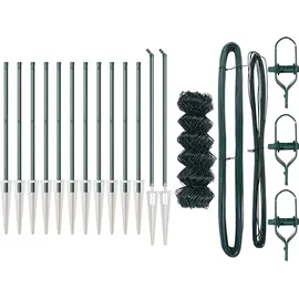 vidaXL Zaunpfosten 25 x 0,6 m Grün/Stahl