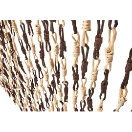 Locker Türvorhang KNOTS (1 St), Hakenaufhängung, halbtransparent braun