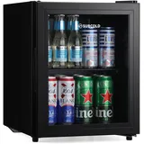 Subcold Cave35 Getränkekühlschrank 32L für 36 Dosen | Bierkühlschrank mit Glastür und LED-Beleuchtung | Mini Kühlschrank für Hausbar, Büro & Minibar