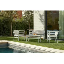 Resol CLICK-CLACK Sessel-Sofa-Tisch Indoor, Outdoor Set 2+1+1 Sand