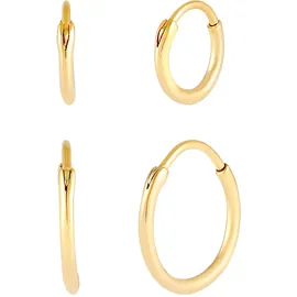 KUZZOI Ohrringe, 925 Silber gold, | Gr.: onesize,