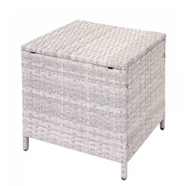 Mendler Lounge-Set Polyrattan 4-tlg.hellgrau/creme