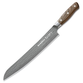 Friedr. Dick F. DICK DarkNitro Brotmesser (Brotschneider/Messer mit Wellenschliff, 26cm, Griff aus Eichenholz) 8113962