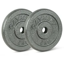 Athlyt Hantelscheiben-Set 2 x 5 kg schwarz