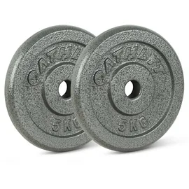 Athlyt Hantelscheiben-Set 2 x 5 kg schwarz