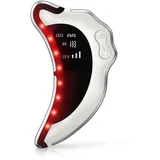 Profey Ems Gua Sha, Gesichtsmassagegerät, Rotlichtlampe Gesicht mit Vibration & Wärme, Gua Sha Elektrisch mit Fünf Lichtfarben, Face Massager für Gesicht Anti Falten Anti Aging