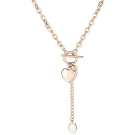 FYNCH-HATTON Kette Heart x Cabochon Roségold