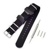 Shieranlee NATO Nylon Strap Armband Kompatibel mit Casio G-Shock GA-110 120 GA-400 GD-100 DW-5600 GLS-8900 Canvas Men Bracelet Band Black Adapters