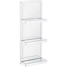 Beliani Wandregal 3 Böden 0 x 0 x 0 cm Silber