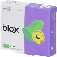 blox® Gamme Sleep & Focus - Mousse Medium Verte Bouchons D'Oreille 5x2 pc(s)