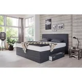 Westfalia Schlafkomfort Boxspringbett 90 x 200 cm H2 Grau